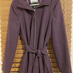 Kensie Purple Wool Coat-Medium